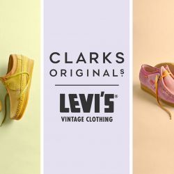 LEVI’S® VINTAGE CLOTHING x CLARKS ORIGINALS® Levi's® Vintage Clothing e Clarks® Originals si uniscono per creare una collezione ispirata a Manchester per la primavera/estate 2021