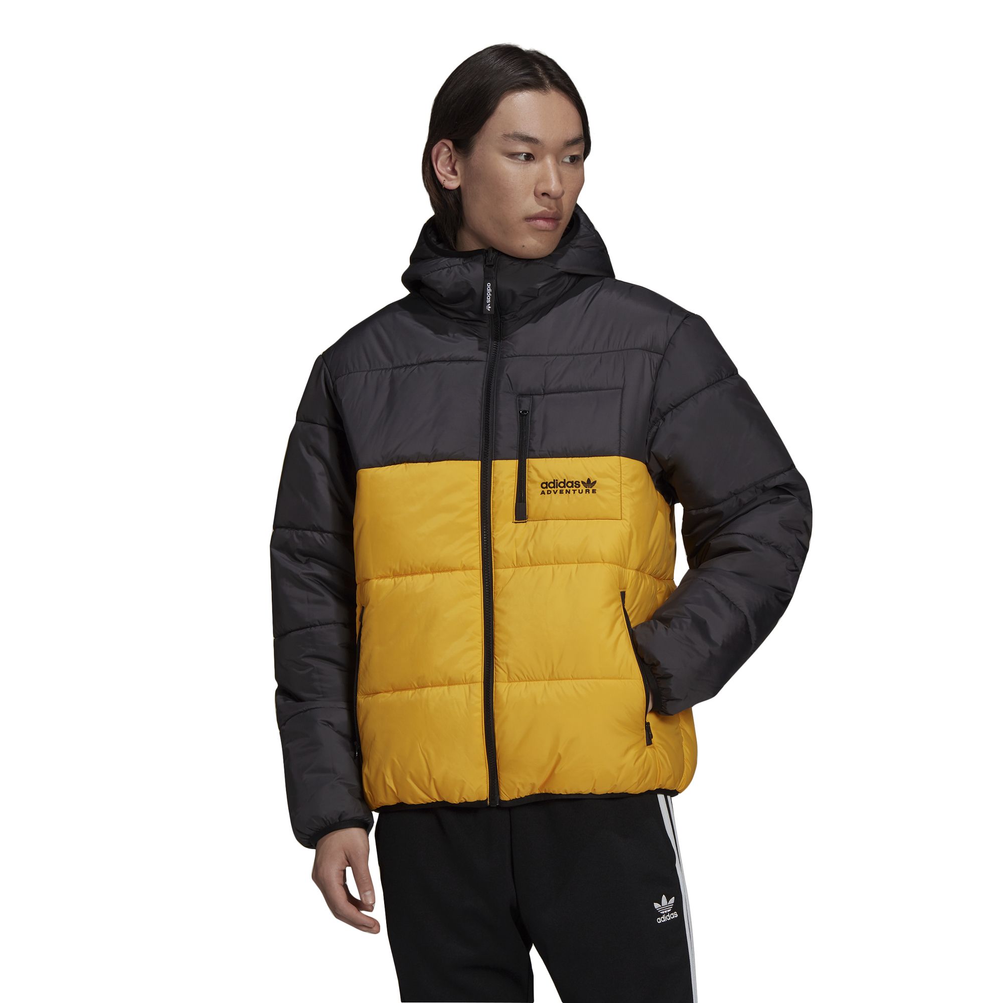 adidas yellow puffer jacket